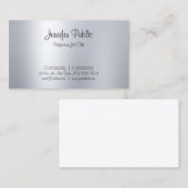 Stilvoll handgeschriebenes Skript Silver Look Mini Visitenkarte (Vorne/Hinten)