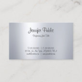 Stilvoll handgeschriebenes Skript Silver Look Mini Visitenkarte (Vorderseite)