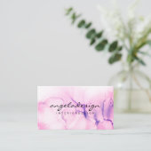 Stilvoll handgestrichene Wasserfarbe Ombre Splash Visitenkarte (Stehend Vorderseite)