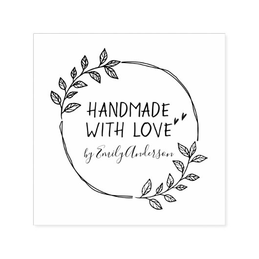 Stilvoll handgezeichnet Linie mit Liebe Permastempel (Design)