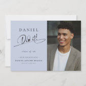 Stilvoll hat er es getan! Script Graduate Foto Ankündigung (Vorderseite)