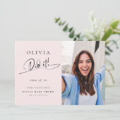 Stilvoll hat sie es getan! Script Graduate Foto Ankündigung (Stehend Vorderseite)