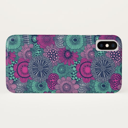 Stilvoll helles Muster prächtiger Blume Case-Mate iPhone Hülle (Rückseite (Horizontal))