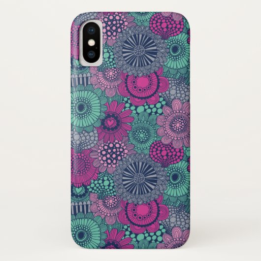 Stilvoll helles Muster prächtiger Blume Case-Mate iPhone Hülle (Rückseite)