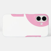Stilvoll hellrosa gestopft auf festem Weiß Case-Mate iPhone Hülle (Rückseite (Horizontal))