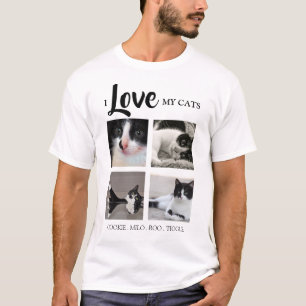 Stilvoll   I LIEBE   Katze   FOTO T-Shirt