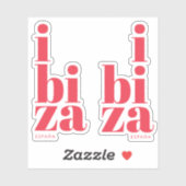 Stilvoll Ibiza Spanien Aufkleber (Blatt)