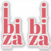 Stilvoll Ibiza Spanien Aufkleber (Vorderseite)