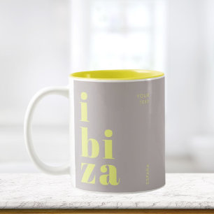 Stilvoll Ibiza Spanien Zweifarbige Tasse