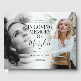 Stilvoll im Gedächtnis vor und nach dem Foto Gästebuch