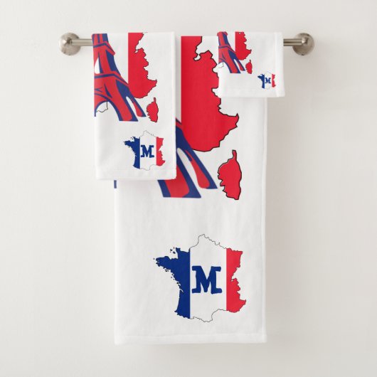 Stilvoll in PARIS Monogramm Badhandtuch Set (Insitu)