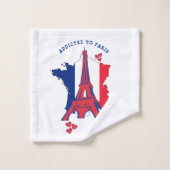 Stilvoll in PARIS Monogramm Badhandtuch Set (Waschlappen)