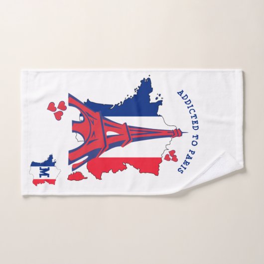 Stilvoll in PARIS Monogramm Badhandtuch Set (Handtuch)