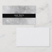 Stilvoll in silber und schwarz, modern und trendig visitenkarte (Vorne/Hinten)