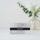 Stilvoll in silber und schwarz, modern und trendig visitenkarte (Stehend Vorderseite)