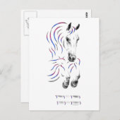 Stilvoll Jumping Jumper Horse Postkarte (Vorne/Hinten)