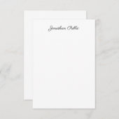 Stilvoll kalligraphierte Skriptnamensvorlage Moder Mitteilungskarte (Vorne/Hinten)