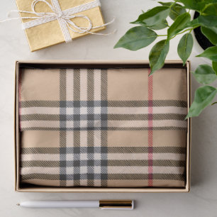 Stilvoll kariert Warm Beige Grundlage Weiß Schwarz Seidenpapier