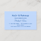 Stilvoll kariertes Blau und Weiß Beruflich Cool Visitenkarte (Rückseite)