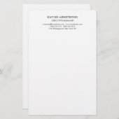 Stilvoll klassisch Schlicht schlicht Beruflich Briefpapier (Vorne/Hinten)