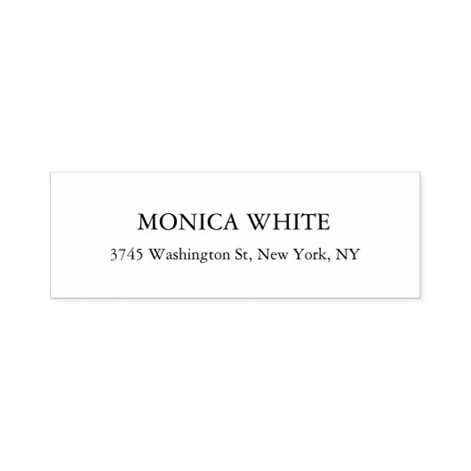 Stilvoll klassisches Schwarz & Weiß Permastempel (Design)