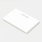 Stilvoll klassisches Weiß Elegant Schlicht einfach Post-it Klebezettel (angewinkelt)