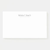 Stilvoll klassisches Weiß Elegant Schlicht einfach Post-it Klebezettel (Vorderseite)