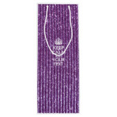 Stilvoll Lila behalten Ruhe und Text auf Geschenktüte Für Weinflaschen (Rückseite)