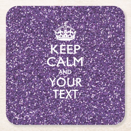 Stilvoll Lila behalten Ruhe und Text auf Rechteckiger Pappuntersetzer (Vorderseite)