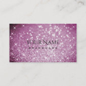 Stilvoll Lila Glitzer Luminous Stars Luxuriös Visitenkarte (Vorderseite)