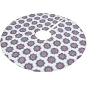 Stilvoll Lila Mandala Polyester Weihnachtsbaumdecke (Schrägansicht)