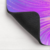 Stilvoll lila rosa Abstrakte Federn Mousepad (Ecke)