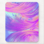 Stilvoll lila rosa Abstrakte Federn Mousepad (Vorne)