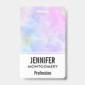 Stilvoll Lila rosa Blau Abstrakte Wasserfarbe Ausweis (Rückseite)