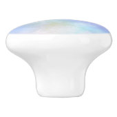 Stilvoll Lila rosa Blau Abstrakte Wasserfarbe Keramikknauf (Seitenansicht)