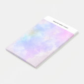 Stilvoll Lila rosa Blau Abstrakte Wasserfarbe Post-it Klebezettel (angewinkelt)