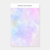 Stilvoll Lila rosa Blau Abstrakte Wasserfarbe Post-it Klebezettel (Vorderseite)