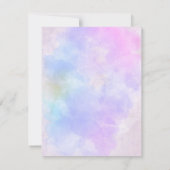 Stilvoll Lila rosa Blau Abstrakte Wasserfarbe RSVP Karte (Rückseite)