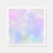 Stilvoll Lila rosa Blau Abstrakte Wasserfarbe Serviette (Vorderseite)