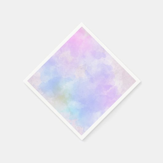 Stilvoll Lila rosa Blau Abstrakte Wasserfarbe Serviette (Ecke)