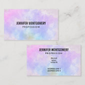 Stilvoll Lila rosa Blau Abstrakte Wasserfarbe Visitenkarte (Vorne/Hinten)