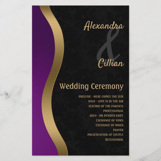 Stilvoll Lila und Gold (Vorderseite)