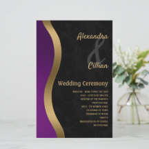 Stilvoll Lila und Gold