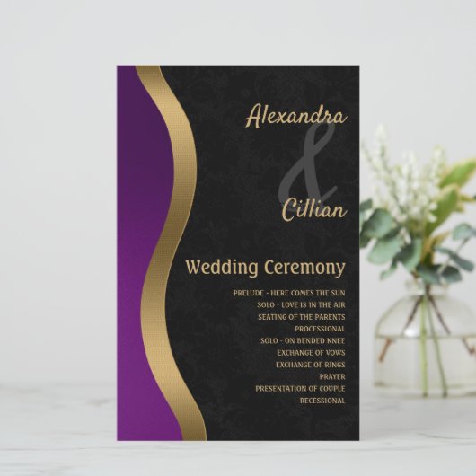 Stilvoll Lila und Gold (Stehend Vorderseite)