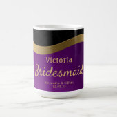 Stilvoll Lila und Gold Mit Monogramm Kaffeetasse (Mittel)