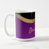 Stilvoll Lila und Gold Mit Monogramm Kaffeetasse (Links)