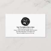 Stilvoll luxuriöser Gold Curve Wave Plumber Visitenkarte (Rückseite)