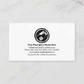 Stilvoll luxuriöser Metallic Curve Wave Handyman Visitenkarte (Rückseite)