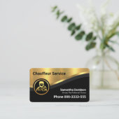 Stilvoll luxuriöses Gold Curve Wave Driving Visitenkarte (Stehend Vorderseite)