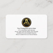 Stilvoll luxuriöses Gold Curve Wave Driving Visitenkarte (Rückseite)